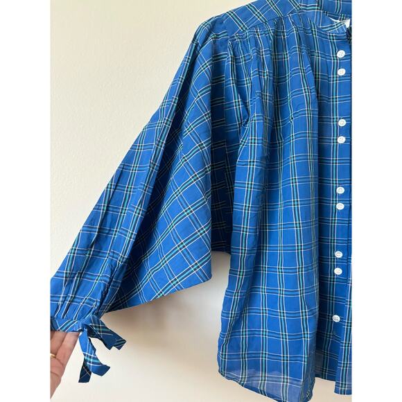 NWT DOEN O'Keeffe Top in Park Lane Plaid XS - Picture 4 of 13